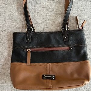 Stone & Co. Two-Tone Textured Leather Bag